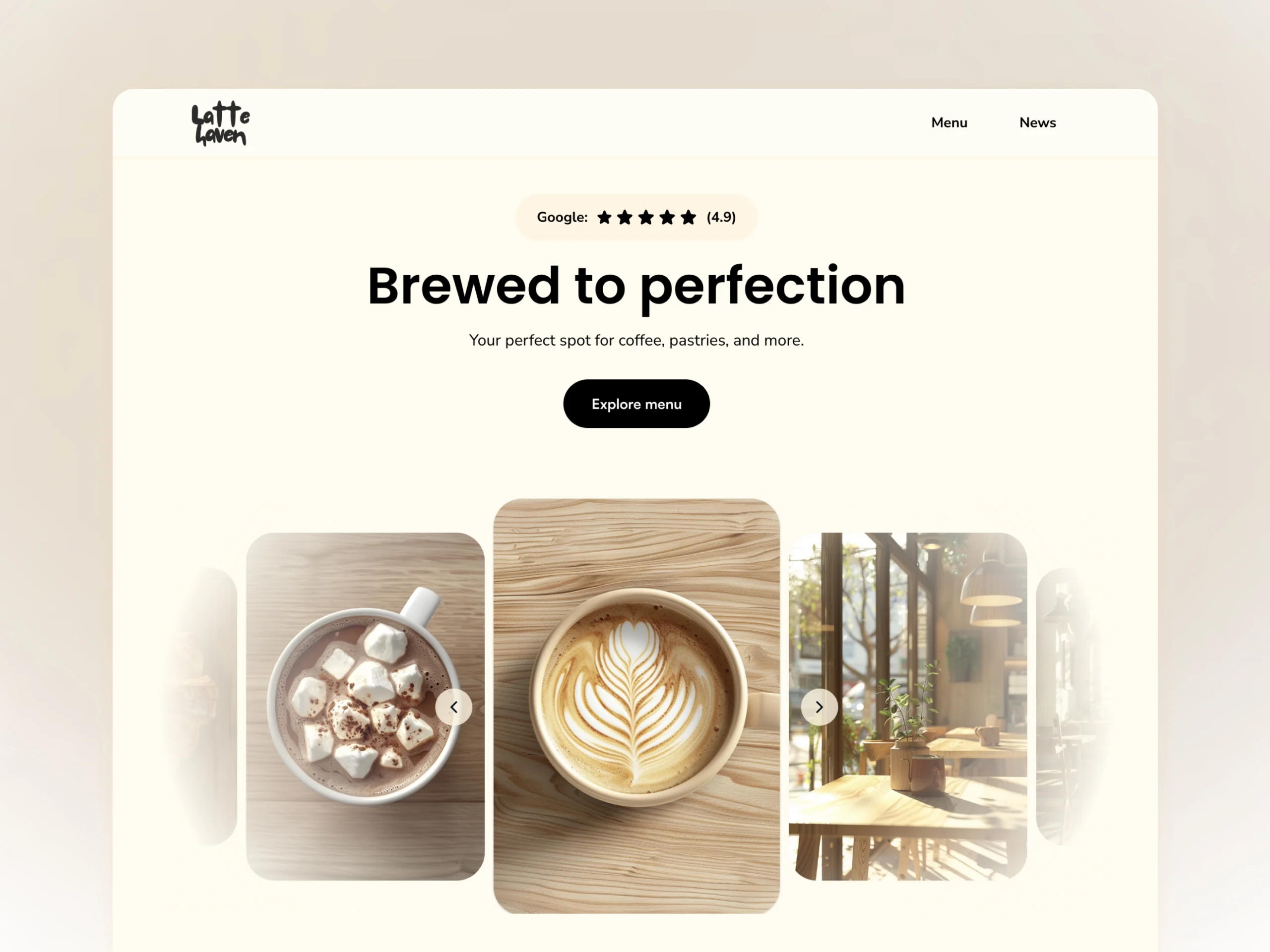 Latte  Restaurant & Cafe Menu